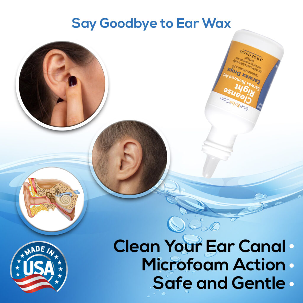 Cleanse Right Ear Wax Drops, USA Made Ear Wax Removal Drops, 1 Bottle of .5OZ, to Remove Earwax