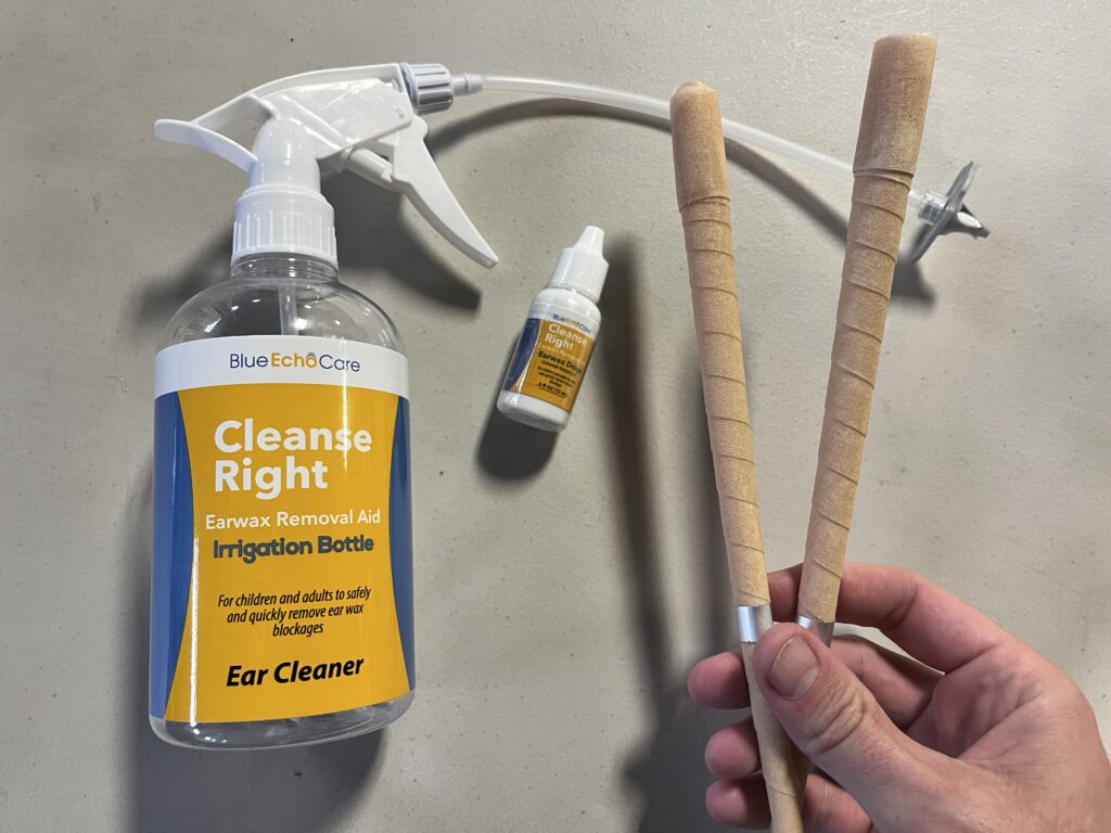 Cleanse Right At-Home Ear Wax Remover Kit Compared to ear candles which the FDA calls dangerous