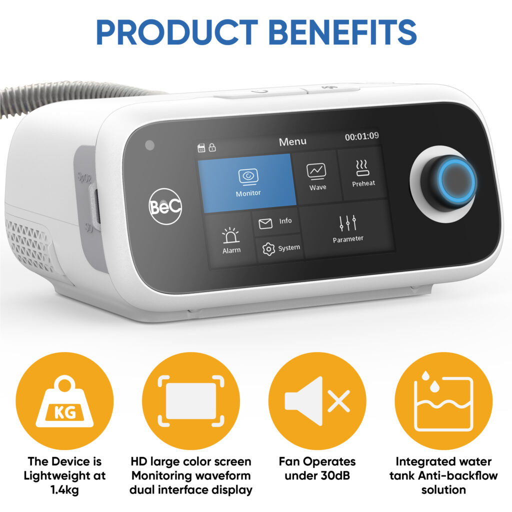 BeC CPAP Machine – Advanced Sleep Therapy Device with Whisper-Quiet ...
